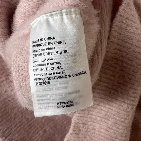 Bebe sweater furry fuzzy pink bling crystal rhinestone Swarovski - Picture 6 of 6